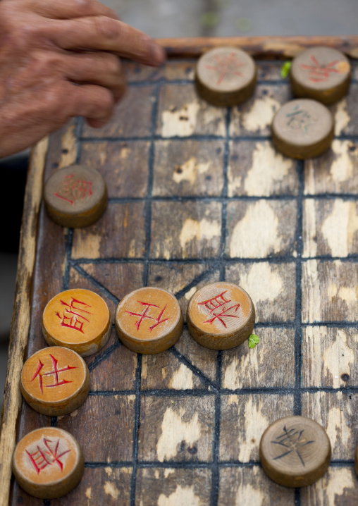 Man Playing Chinese Chess, Beijing, China