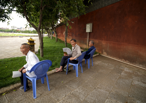 Old People At Confucius Temple, Jianshui, Yunnan Province, China