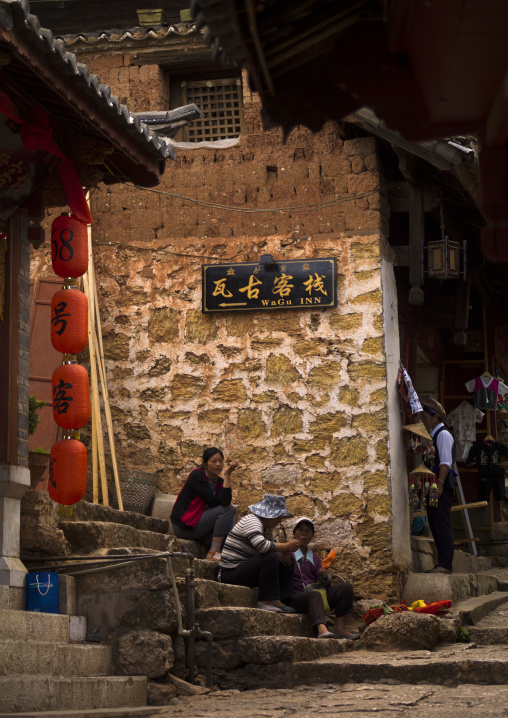 People In Old Town, Lijiang, Yunnan Province, China