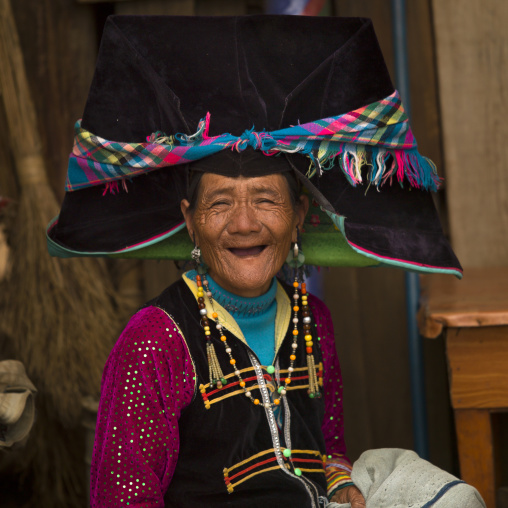 Yi Tribal Woman In Traditional Clothes, Yongsheng, Yunnan Province, China