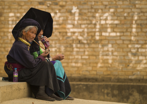 Yi Tribal Women In Traditional Clothes, Yongning, Yunnan Province, China