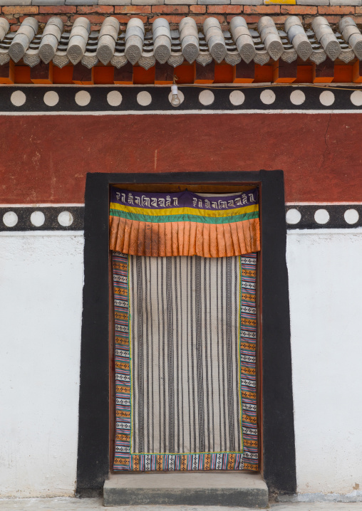 Typical tibetan window in Hezuo monastery, Gansu province, Hezuo, China