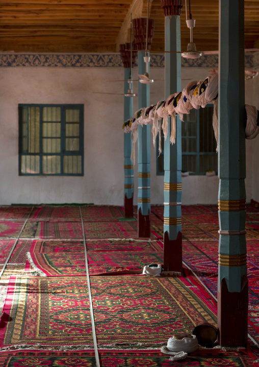 Inside Of A Mosque, Minfeng, Xinjiang Uyghur Autonomous Region, China