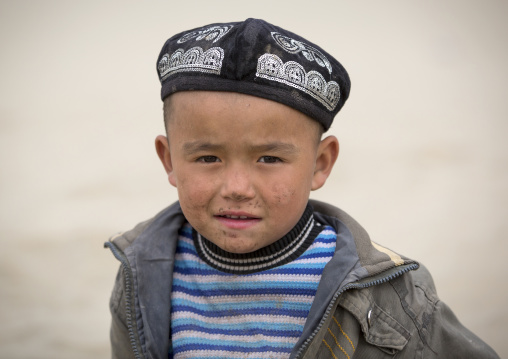 Uyghur Kid At Imam Asim Tomb In The Taklamakan Desert, Xinjiang Uyghur Autonomous Region, China