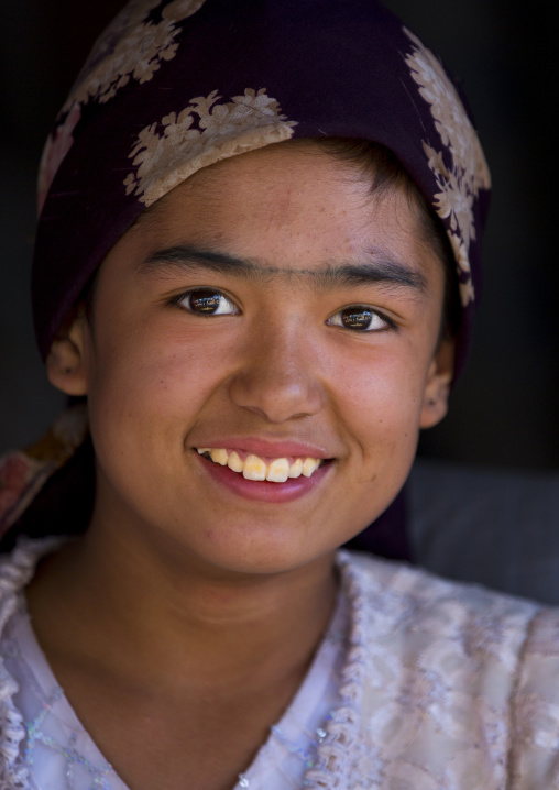 Smiling Young Uyghur Woman, Yarkand, Xinjiang Uyghur Autonomous Region, China
