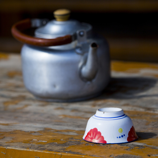 Kettle And Upside Down Tea Cup, Serik Buya Market, Yarkand, Xinjiang Uyghur Autonomous Region, China
