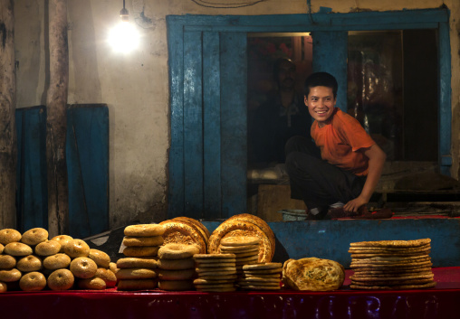 Uygur Bagels And Breads In Old Kashgar, Xinjiang Uyghur Autonomous Region, China