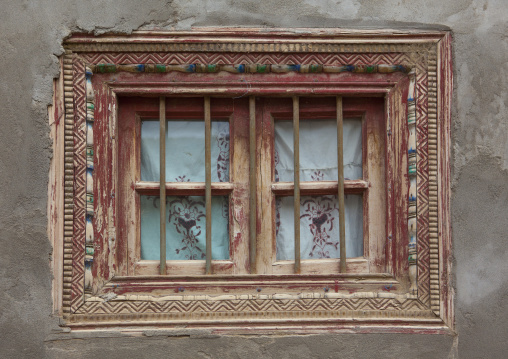 Old Window In Keriya, Old Town, Xinjiang Uyghur Autonomous Region, China
