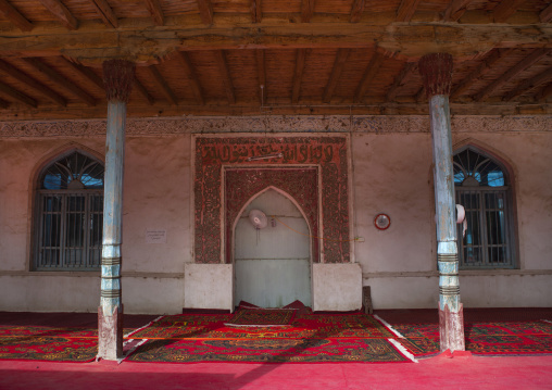 Inside Of A Mosque, Minfeng, Xinjiang Uyghur Autonomous Region, China