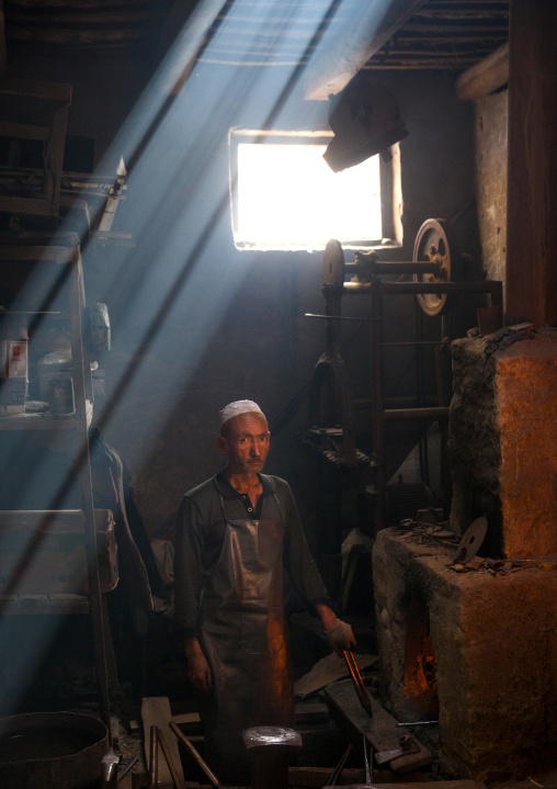 Blacksmith In His Workshop, Xinjiang Uyghur Autonomous Region, China