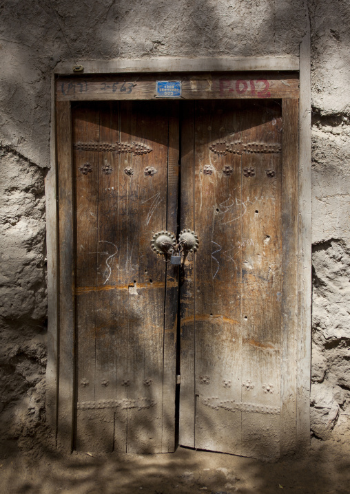 Traditional Door, Minfeng, Xinjiang Uyghur Autonomous Region, China