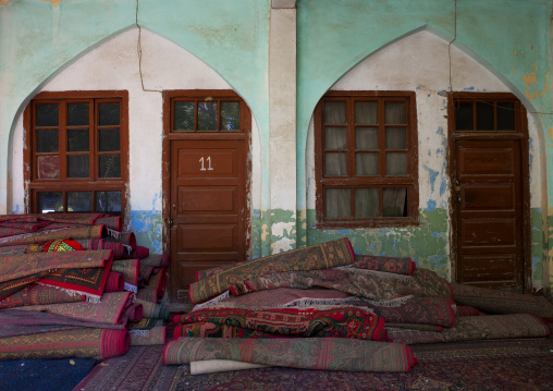 Piles Of Carpet Inside Altyn Mosque, Yarkand, Xinjiang Uyghur Autonomous Region, China