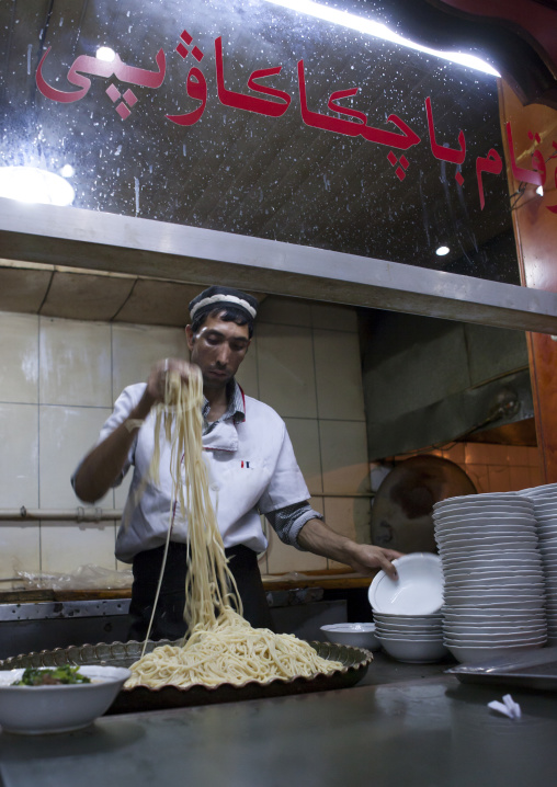 Cook Preparing Laghman, Yarkand, Xinjiang Uyghur Autonomous Region, China