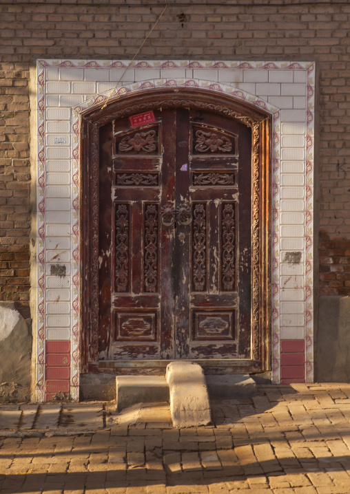 Traditional Door, Old Town Of Kashgar, Xinjiang Uyghur Autonomous Region, China