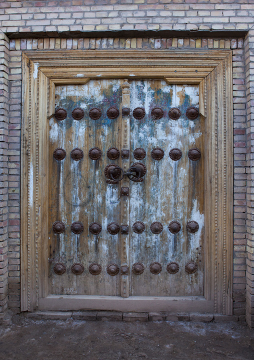 Traditional Door In Old Town Of Kashgar, Xinjiang Uyghur Autonomous Region, China