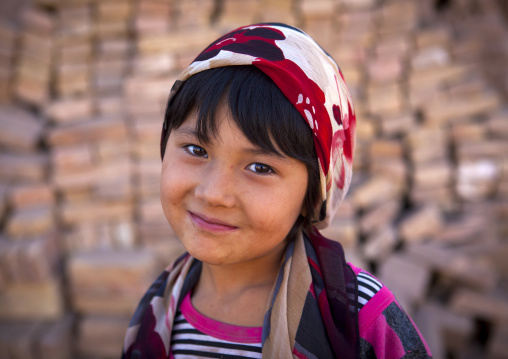 smiling Uyghur Girl In Old Town Of Kashgar, Xinjiang Uyghur Autonomous Region, China
