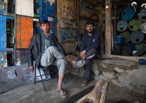 Afghan sellers in the market, Badakhshan province, Ishkashim, Afghanistan