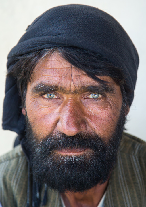 Portrait of an afghan man with clear eyes, Badakhshan province, Khandood, Afghanistan
