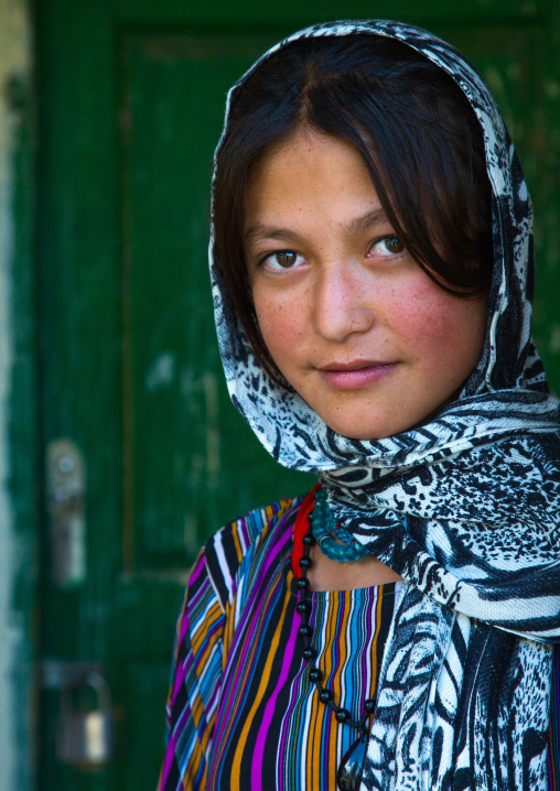 Portrait of an afghan young woman, Badakhshan province, Khandood, Afghanistan