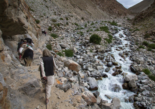 Treck in the mountains with yaks, Big pamir, Wakhan, Afghanistan