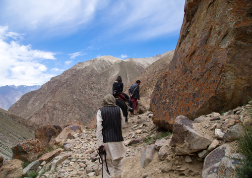 Treck in the mountains with yaks, Big pamir, Wakhan, Afghanistan