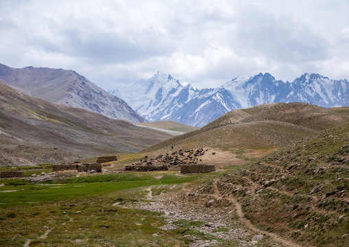 Wakhi village in the mountains, Big pamir, Wakhan, Afghanistan