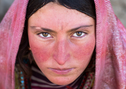 Portrait of a wakhi nomad woman, Big pamir, Wakhan, Afghanistan