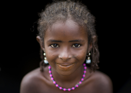 Benin, West Africa, Gossoue, cute fulani peul tribe girl