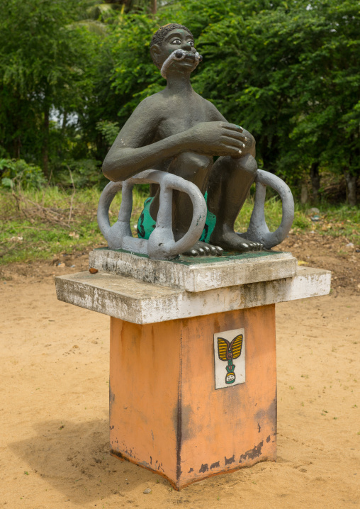 Benin, West Africa, Ouidah, memorial on the slave trail statue