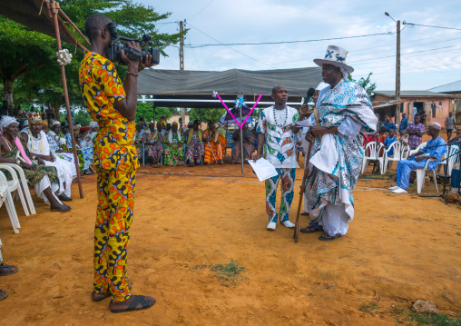 Benin, West Africa, Ouidah, traditional kings meeting
