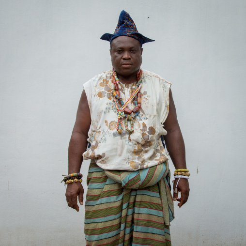 Benin, West Africa, Savalou, prince of savalou portrait
