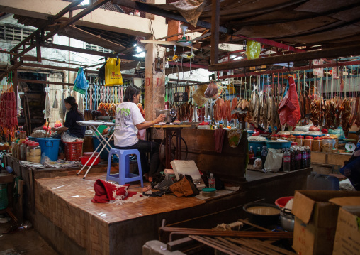 Inside a local market, Battambang province, Battambang, Cambodia