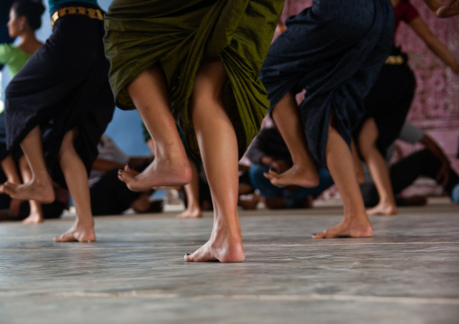 Cambodian dancers feet during a training session of the National ballet, Phnom Penh province, Phnom Penh, Cambodia