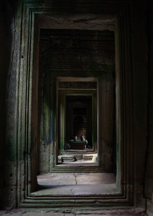 Doorways in Angkor wat, Siem Reap Province, Angkor, Cambodia