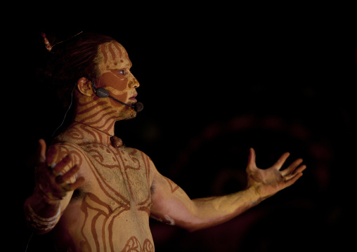 Takona Body Painting Competition During  Tapati Festival, , Hanga Roa,  Easter Island, Chile