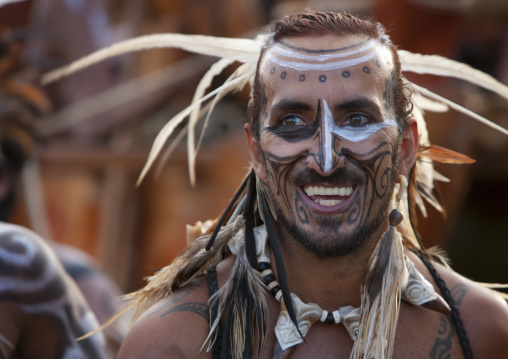 Tribal Dances During Carnival, Tapati Festival, Easter Island, Chile