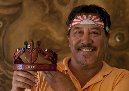 Tapati Queen Crown Made By Luis Tomas Pate Riroroko , Easter Island, Hango Roa, Chile