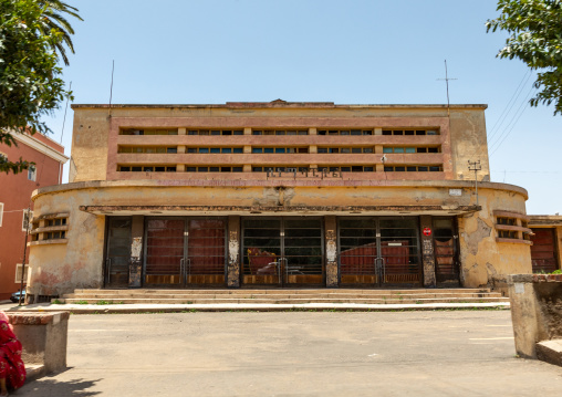 Exterior of old art deco style Capitol cinema built in 1938, Central region, Asmara, Eritrea
