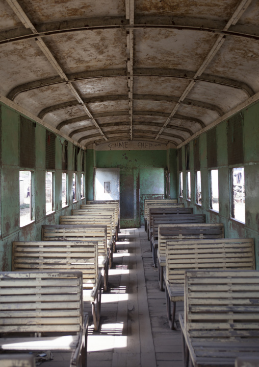 Inside Djibouti Addis Ababa Old Train Third Class, Dire Dawa Train Station, Ethiopia