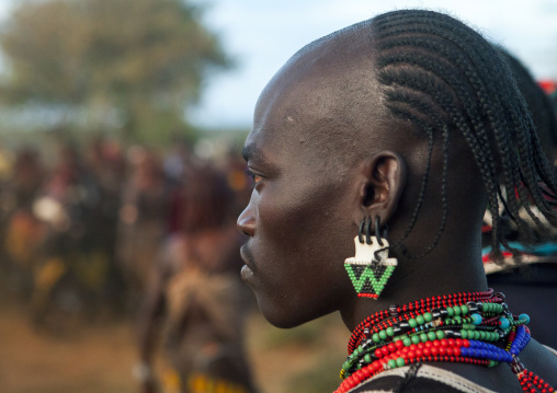 Bashada Tribe Warrior During A Bull Jumping Ceremony, Dimeka, Omo Valley, Ethiopia