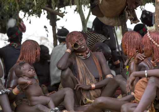 Bashada Tribe Women During A Bull Jumping Ceremony, Dimeka, Omo Valley, Ethiopia