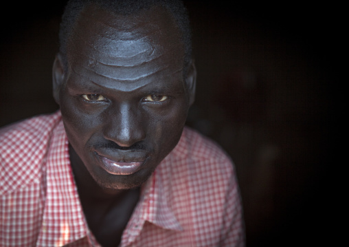 Mr Riang Wan, Nuer Tribe Man With Gaar Facial Markings, Gambela, Ethiopia
