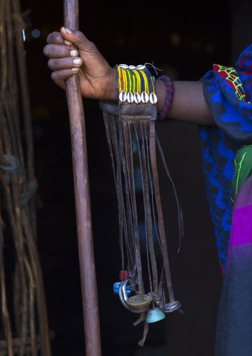 Borana Tribe Woman With A Traditional Bracelet Worn For Ceremonies, Yabelo, Ethiopia