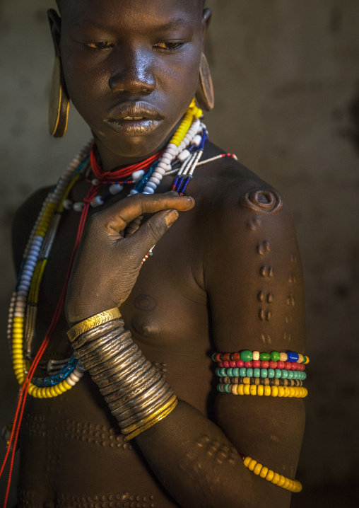 Mursi Tribe Beauty, Hail Wuha Village, Omo Valley, Ethiopia