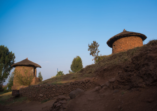Traditional houses for the monks, Amhara region, Lalibela, Ethiopia