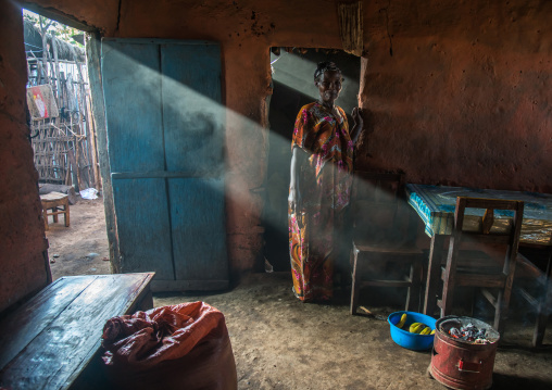 Ray of light going inside a house, Omo valley, Jinka, Ethiopia