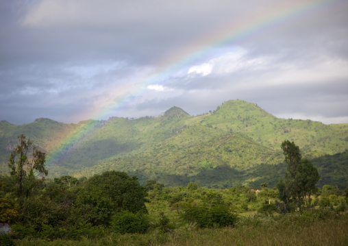 Rainbow in the mountain, Turgit village, Omo valley, Ethiopia