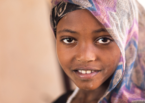 Cute oromo girl during Sheikh Hussein pilgrimage, Oromia, Sheik Hussein, Ethiopia