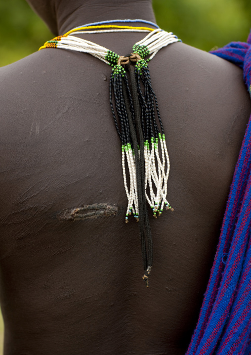 Suri Woman With A Scar On Her Back, Omo Valley, Ethiopia