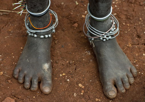 Surma Ankle Bracelets, Kibbish Village, Vallee De L Omo, EthiopÏe